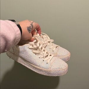 Aldo Glittery White Sneakers